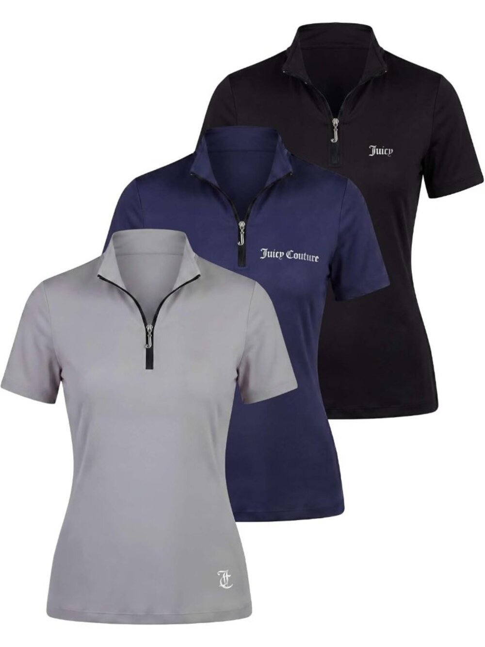 Mock Neck Half Zip Golf Shirt - Women's Short Sleeve Dry Fit Athletic Top